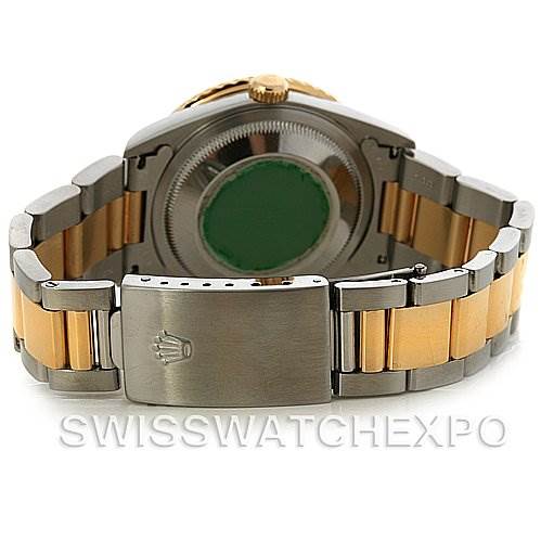 This image shows the back view of a Rolex Turn-o-Graph 16233 Men's Steel and Gold (two tone) Champagne Dial 16233 Men's Steel and Gold (two tone) Champagne Dial watch, highlighting the bracelet and clasp.