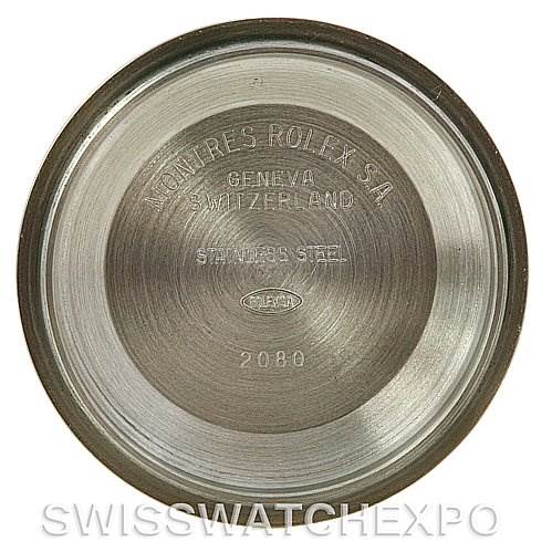 The image shows the inside case back of a Rolex Turn-o-Graph 16233 Men's Steel and Gold (two tone) Champagne Dial 16233 Men's Steel and Gold (two tone) Champagne Dial watch.