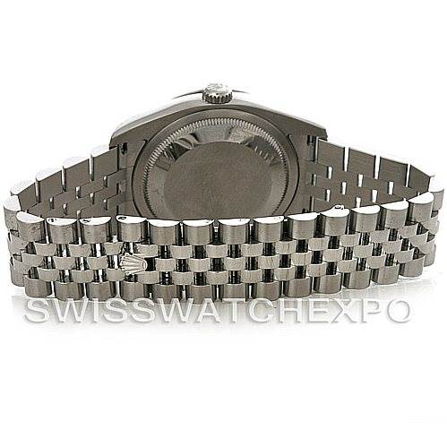 The image shows the back and bracelet of the Rolex Turn-o-Graph 116264 Men's Stainless Steel White Dial 116264 Men's Stainless Steel White Dial, viewed from the rear.