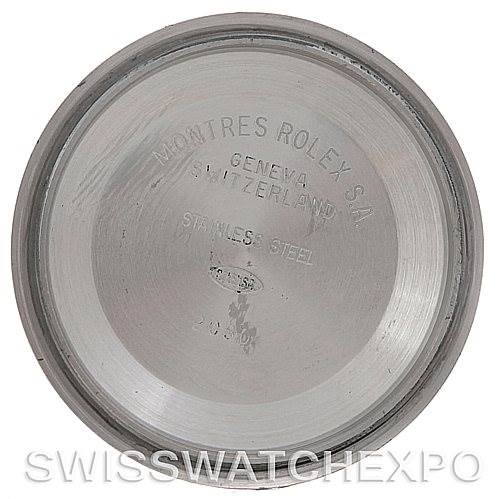 This image shows the inside of the back case of a Rolex Turn-o-Graph 16264 Men's Stainless Steel Silver Dial 16264 Men's Stainless Steel Silver Dial watch, displaying "Montres Rolex S.A." and other inscriptions.