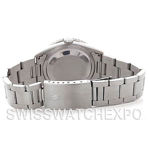 The image shows the back and partially visible band of a Rolex Turn-o-Graph 16264 Men's Stainless Steel Silver Dial 16264 Men's Stainless Steel Silver Dial watch.