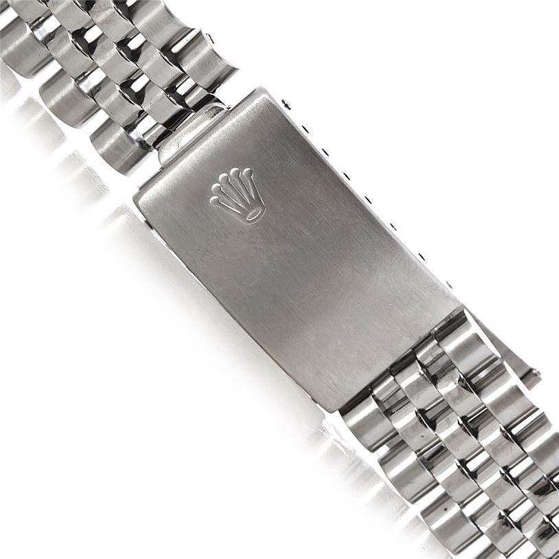 This image shows the clasp and part of the bracelet of a Rolex Turn-o-Graph 16264 Men's Stainless Steel White Dial 16264 Men's Stainless Steel White Dial watch.