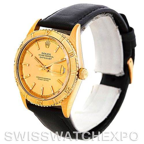 Rolex Vintage Thunderbird Turnograph Mens 18k Yellow Gold Watch 1625 SwissWatchExpo
