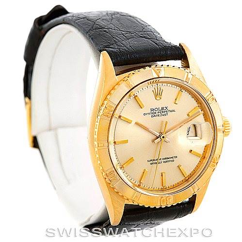 Rolex Vintage Thunderbird Turnograph Mens 18k Yellow Gold Watch 1625 ...