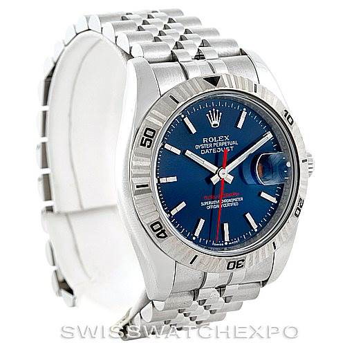 Rolex Thunderbird Turnograph Steel 18k White Gold Watch 116264 SwissWatchExpo