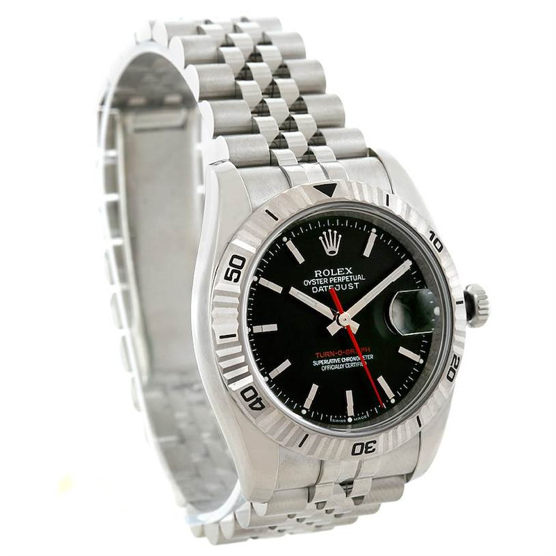 Rolex Turnograph Steel 18k White Gold Watch 116264 SwissWatchExpo