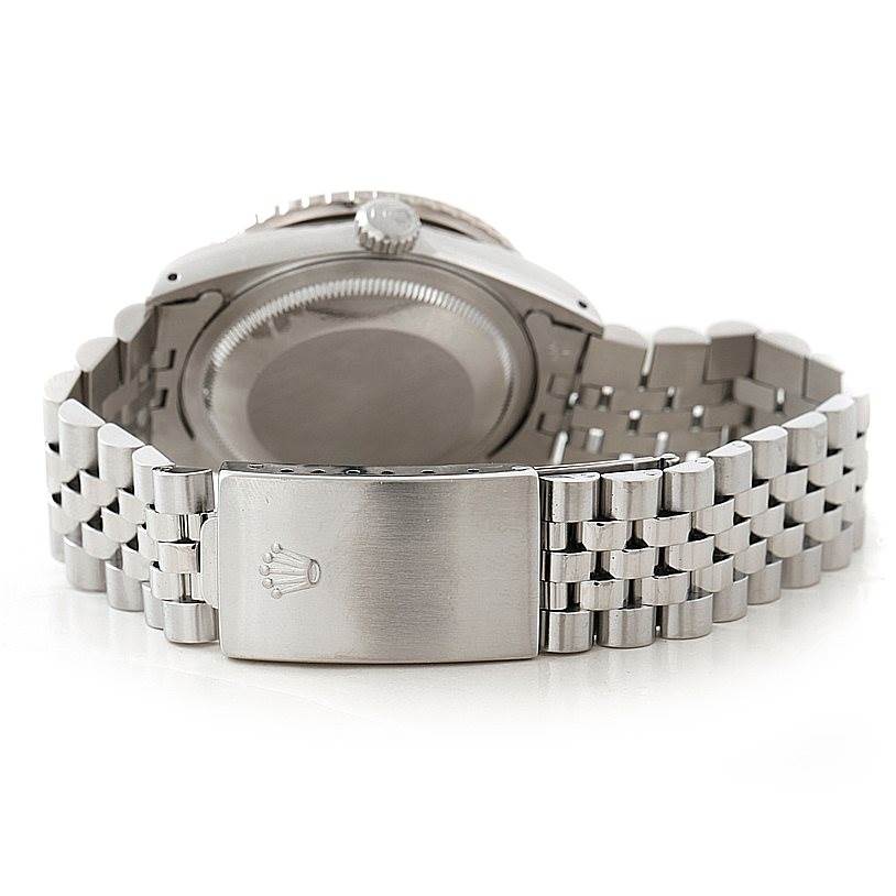 The image shows the back and clasp of the Rolex Turn-o-Graph 16264 Men
s Stainless Steel Grey Dial 16264 Men
s Stainless Steel Grey Dial watch, highlighting the bracelet and case back.