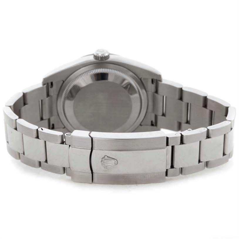 The image shows the back and bracelet clasp of the Rolex Turn-o-Graph 116264 Men
s Stainless Steel White Dial 116264 Men
s Stainless Steel White Dial watch from a rear angle.
