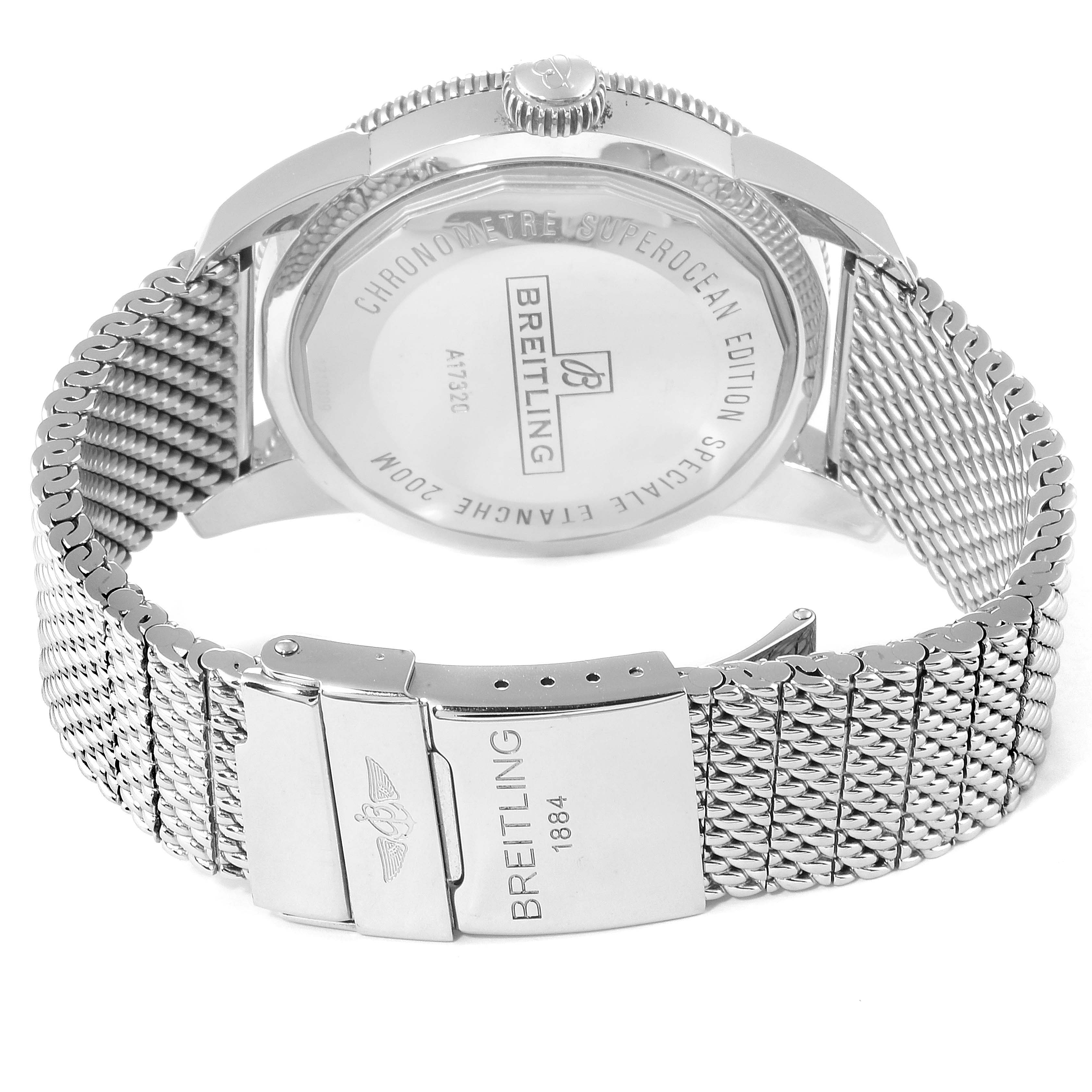 Breitling Superocean Heritage 46 Mesh Bracelet Watch A17320 ...
