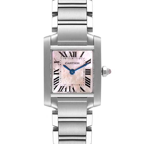 Photo of NOT FOR SALE Cartier Tank Francaise Pink Mother of Pearl Steel Ladies Watch W51028Q3 PARTIAL PAYMENT