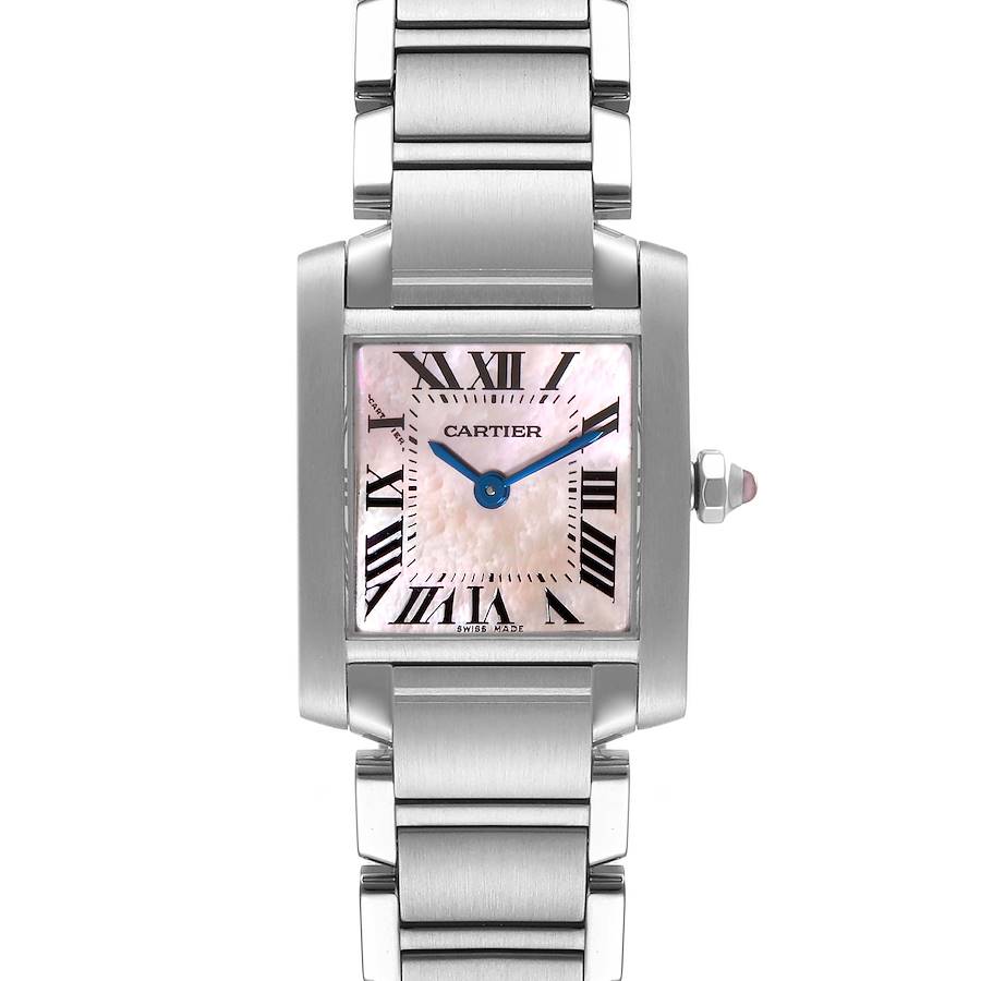 NOT FOR SALE Cartier Tank Francaise Pink Mother of Pearl Steel Ladies Watch W51028Q3 PARTIAL PAYMENT SwissWatchExpo