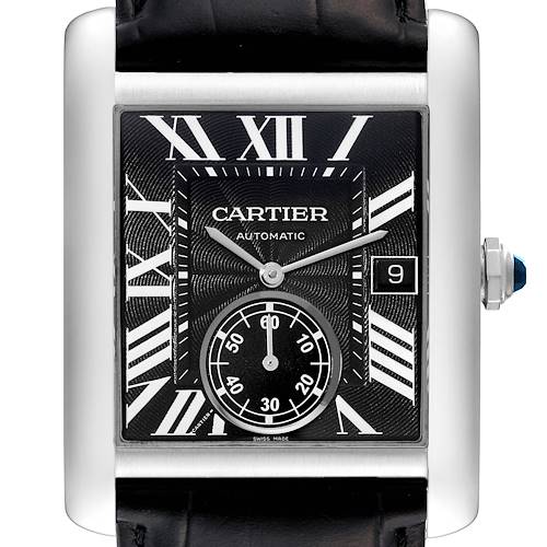 Photo of Cartier Tank MC Black Dial Automatic Steel Mens Watch W5330004