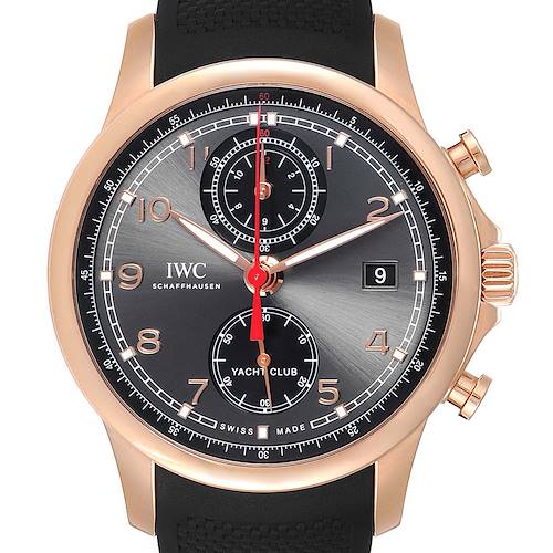 Photo of IWC Portuguese Yacht Club Rose Gold Chronograph Watch IW390209 Box Papers