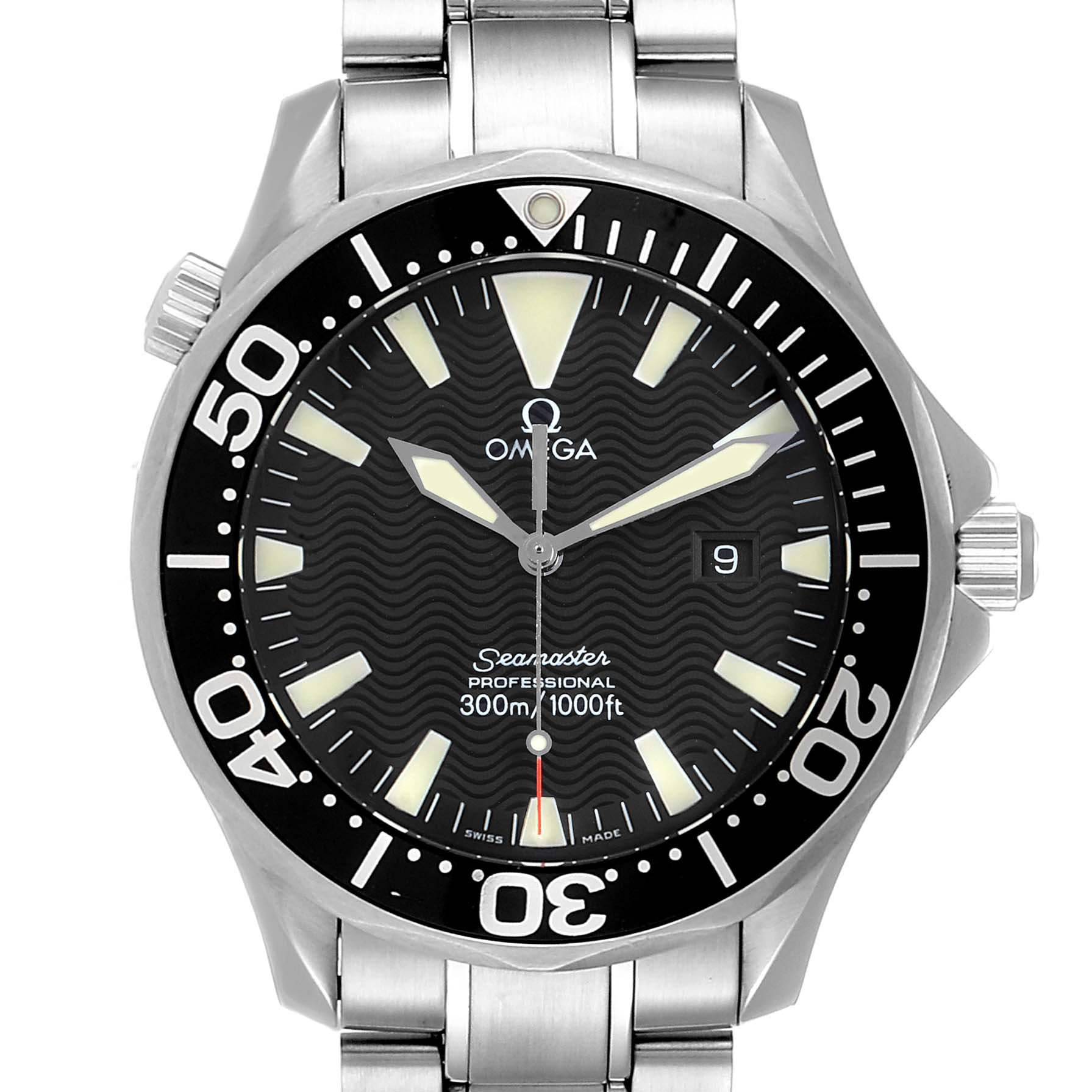 Omega Seamaster 41mm Black Dial Stainless Steel Mens Watch 2264.50.00 ...