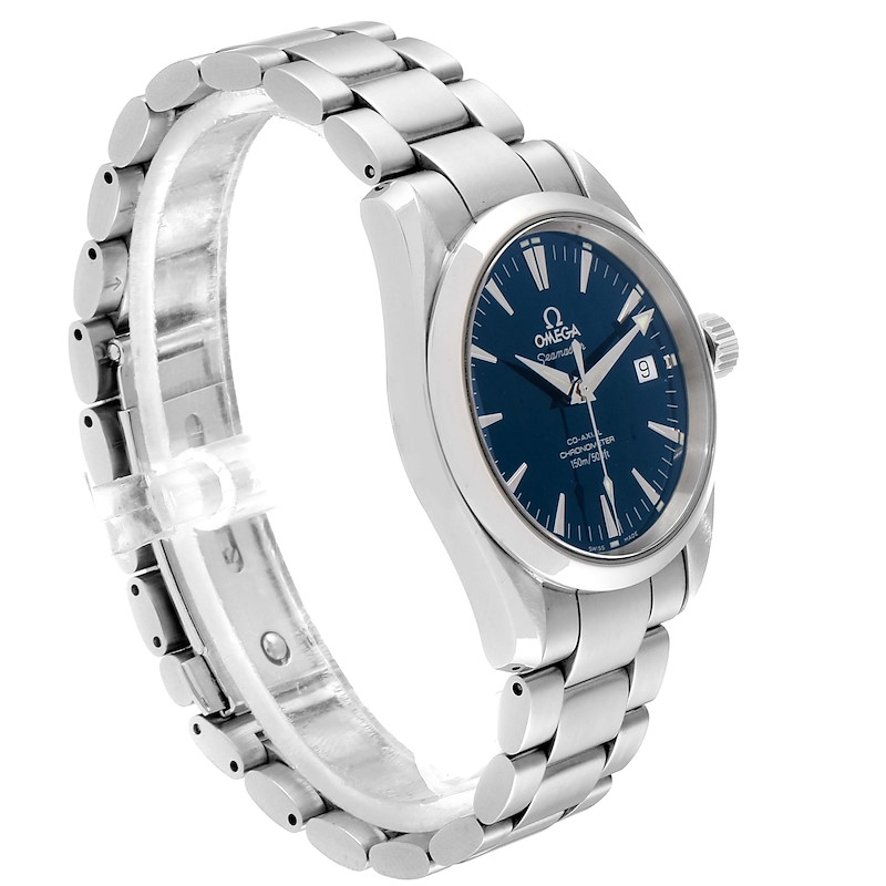 Omega Seamaster Aqua Terra 36 Blue Dial Steel Watch 2504.80.00 Box Card ...