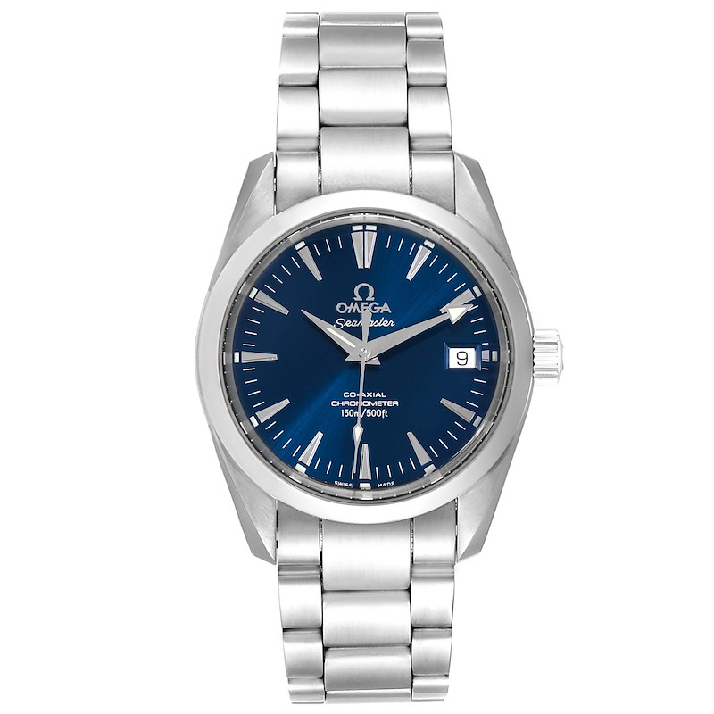 Omega Seamaster Aqua Terra 36 Blue Dial Steel Watch 2504.80.00 Box Card SwissWatchExpo