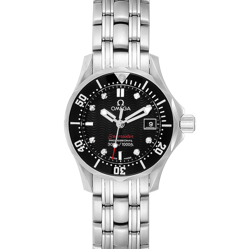 Omega Seamaster Black Dial Diamond Ladies Watch 212.30.28.61.51.001 SwissWatchExpo