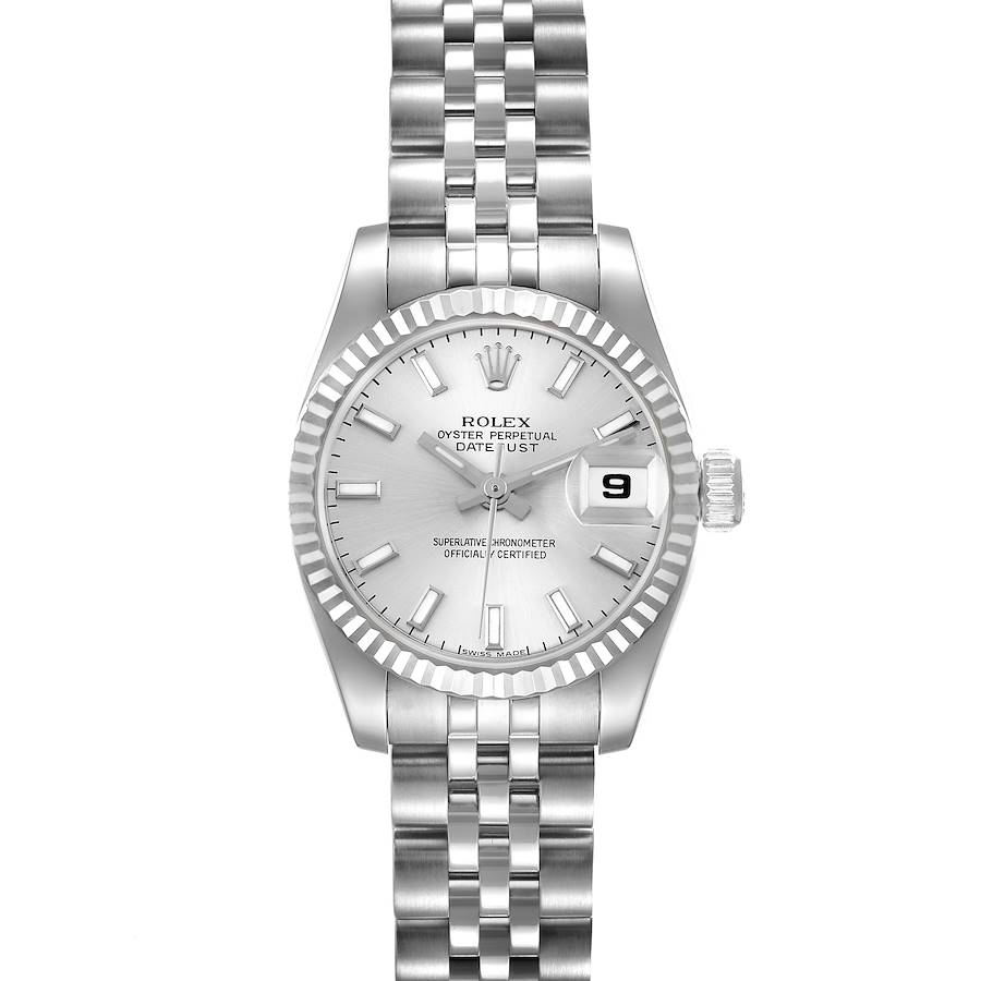 Rolex Datejust Steel White Gold Silver Dial Ladies Watch 179174 Box Papers SwissWatchExpo