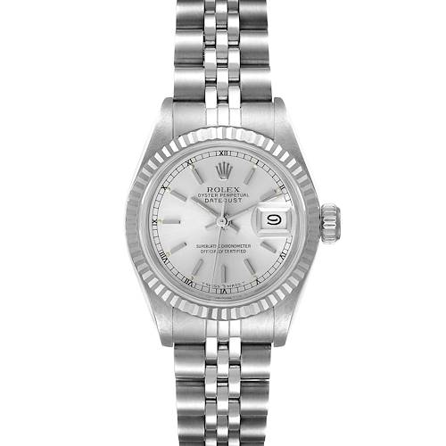 Photo of Rolex Datejust Steel White Gold Silver Dial Ladies Watch 69174
