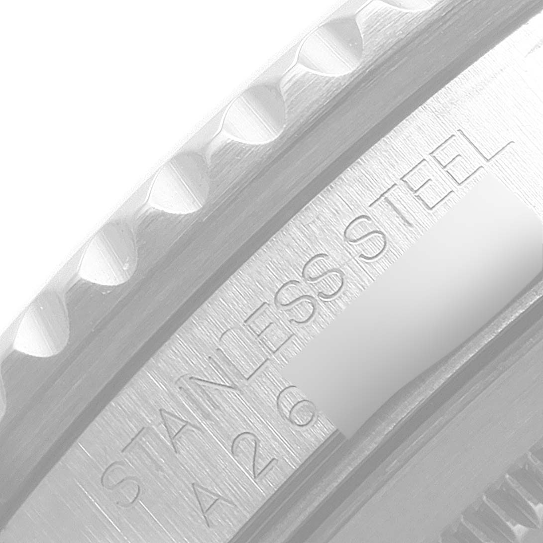 This close-up image shows the engraved stainless steel inscription on the case back of a Rolex GMT-Master 16700 Men
s Stainless Steel Black Dial 16700 Men
s Stainless Steel Black Dial watch.