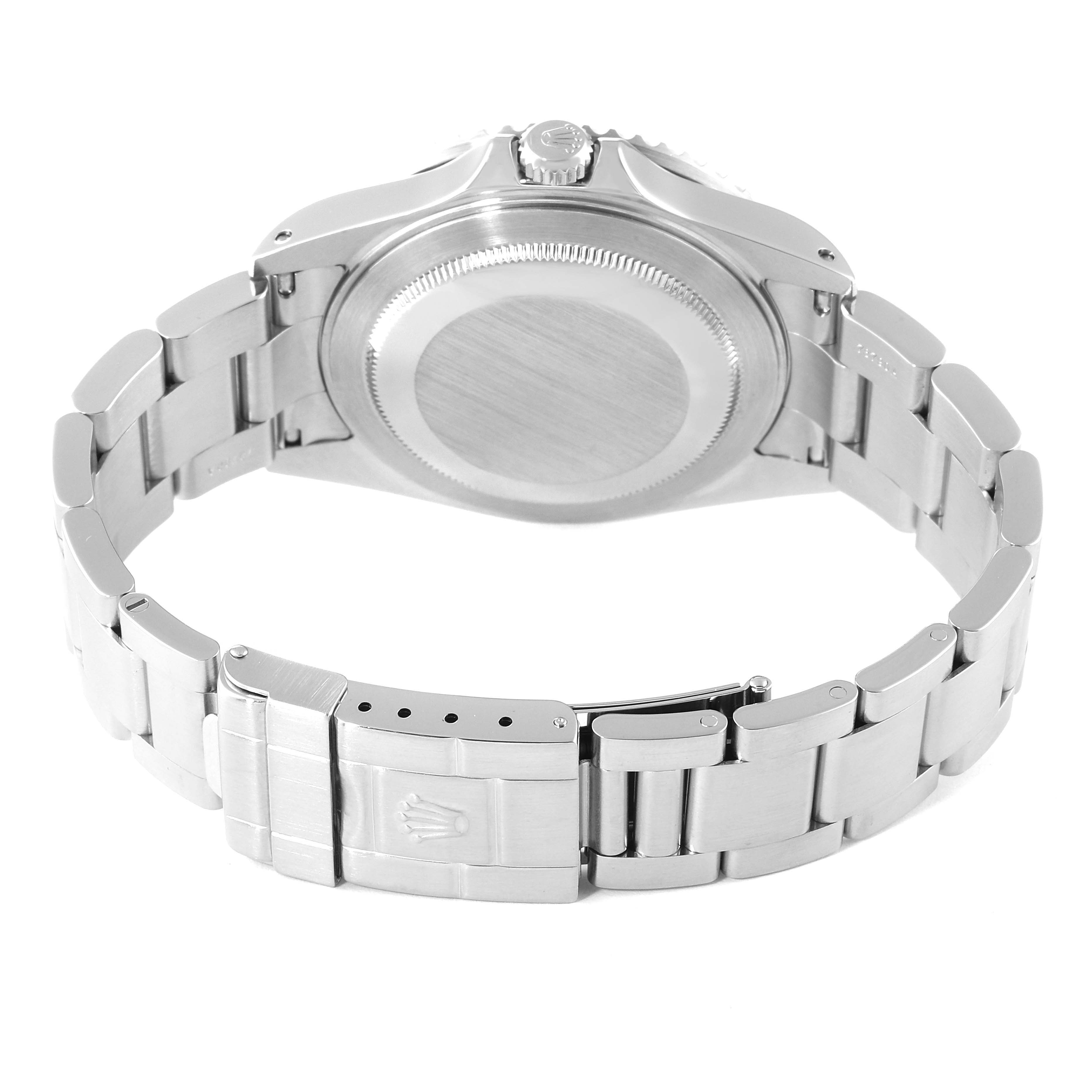 The image shows the back case and bracelet of a Rolex GMT-Master 16710 Men
s Stainless Steel Black Dial 16710 Men
s Stainless Steel Black Dial watch from a rear angle.