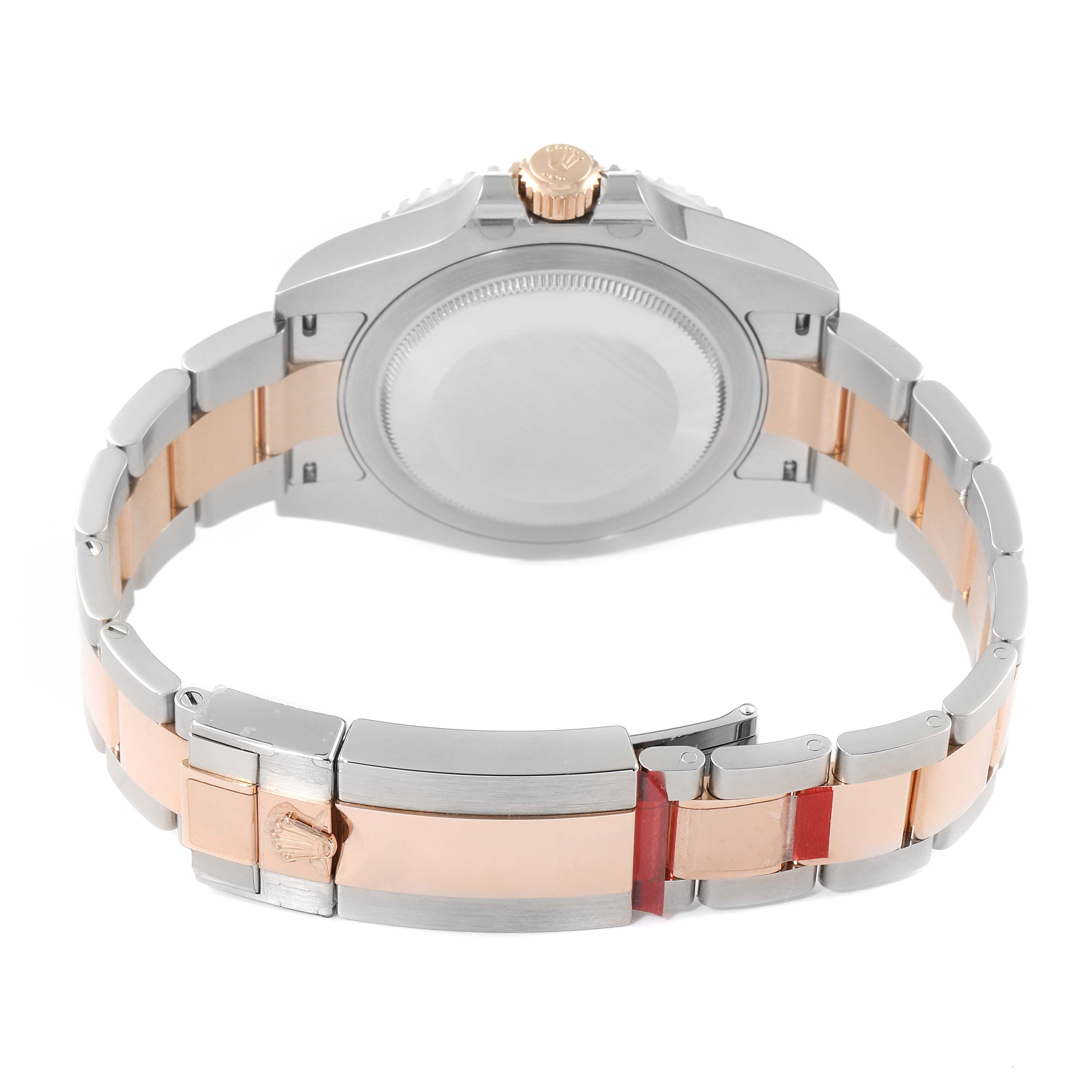 The image shows the case back and bracelet of a Rolex GMT-Master 126711 Men
s Stainless Steel Black Dial 126711 Men
s Stainless Steel Black Dial watch, viewed from the rear angle.