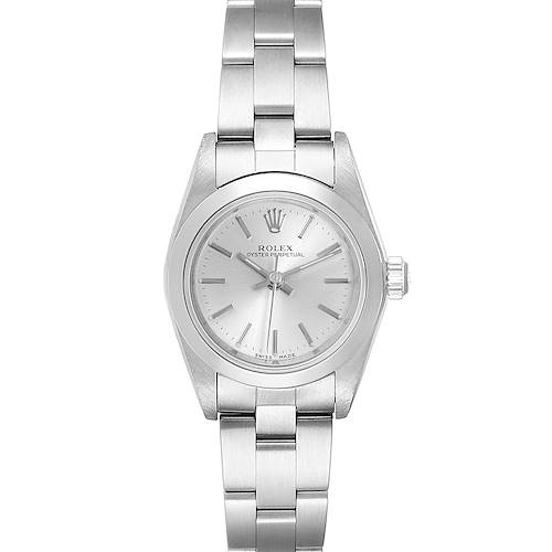 Photo of Rolex Oyster Perpetual Nondate Silver Dial Ladies Watch 76080 Box