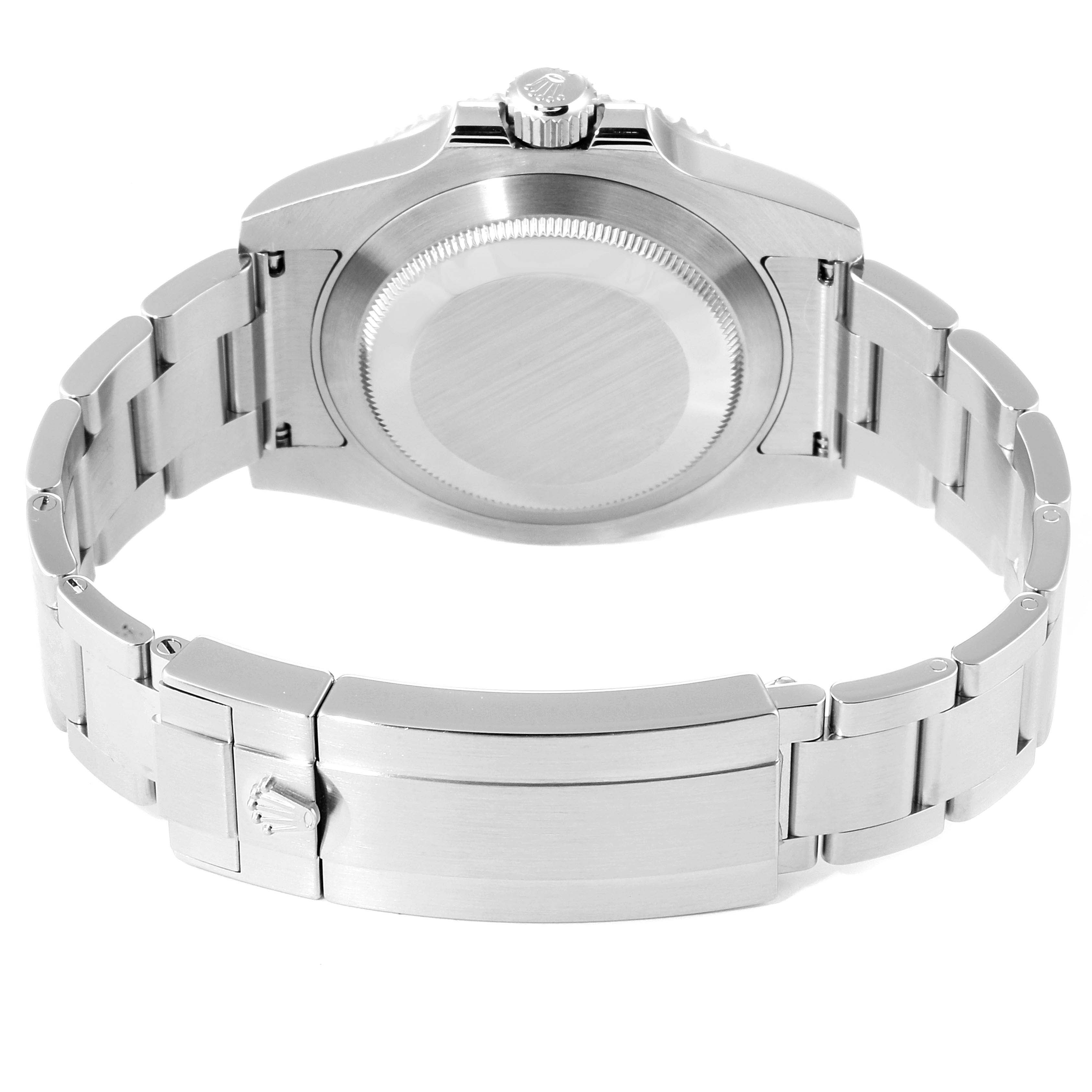 The image shows the back view of a Rolex Submariner 116610 Men
s Stainless Steel Black Dial 116610 Men
s Stainless Steel Black Dial, featuring the case back and bracelet with the clasp.