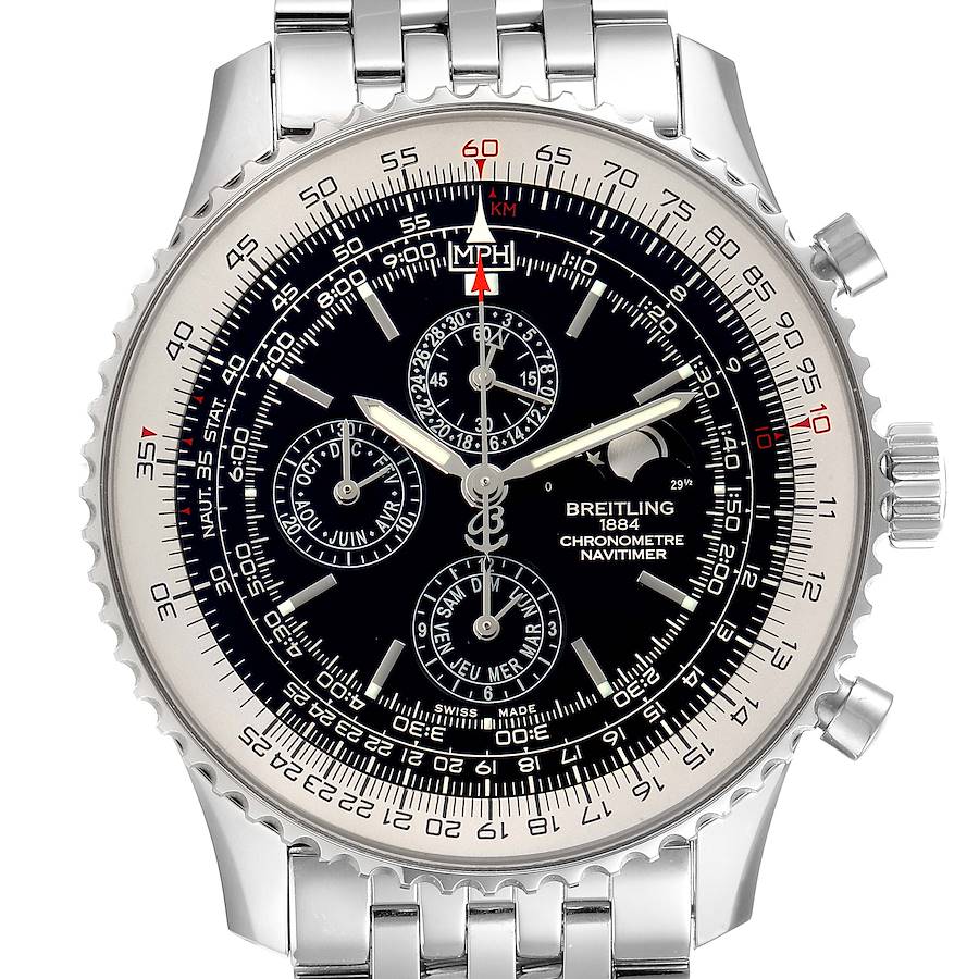 Breitling Navitimer Montbrillant 1461 Jours Moonphase Mens Watch A19380 SwissWatchExpo