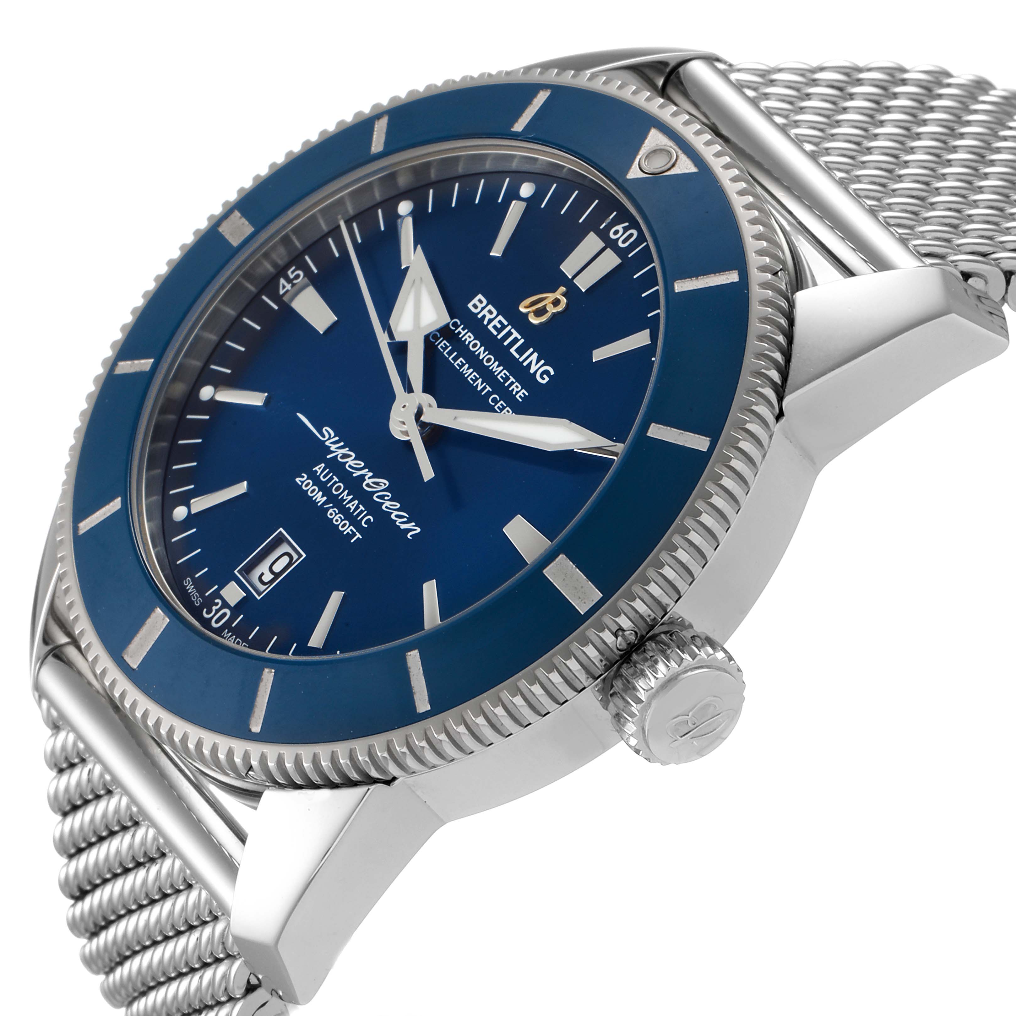 Breitling Superocean Heritage 46 Blue Dial Mens Watch AB2020 Box Papers ...