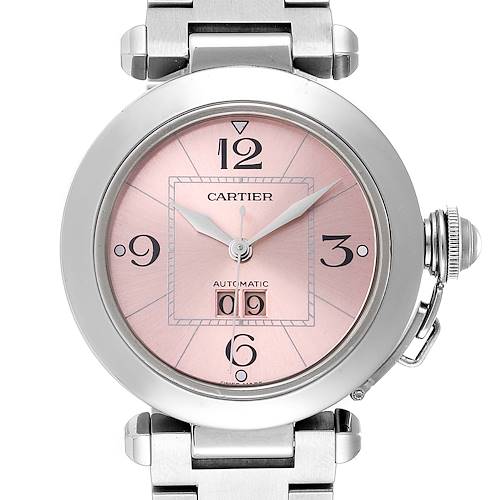 Photo of Cartier Pasha Big Date 35 Pink Dial Automatic Steel Ladies Watch W31058M7