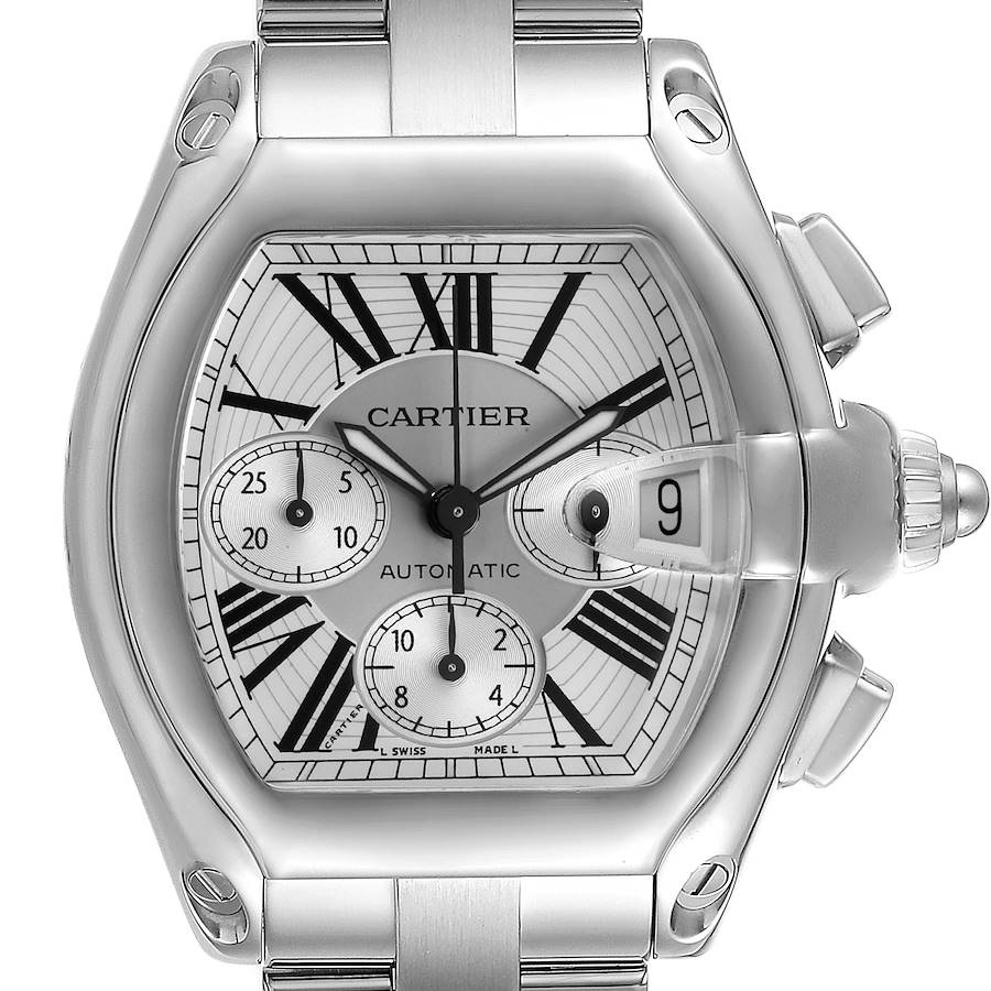 Cartier Roadster XL Chronograph Automatic Mens Watch W62019X6 Box Papers SwissWatchExpo