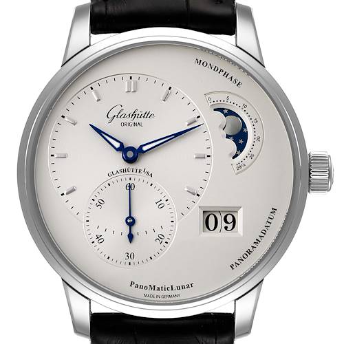 Photo of Glashutte PanoMaticLunar Steel Automatic Mens Watch 1-90-02-42-32-05 Box Papers