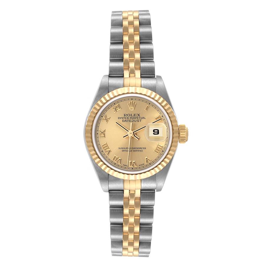 Rolex Datejust Steel Yellow Gold Champagne Roman Dial Ladies Watch 79173 SwissWatchExpo
