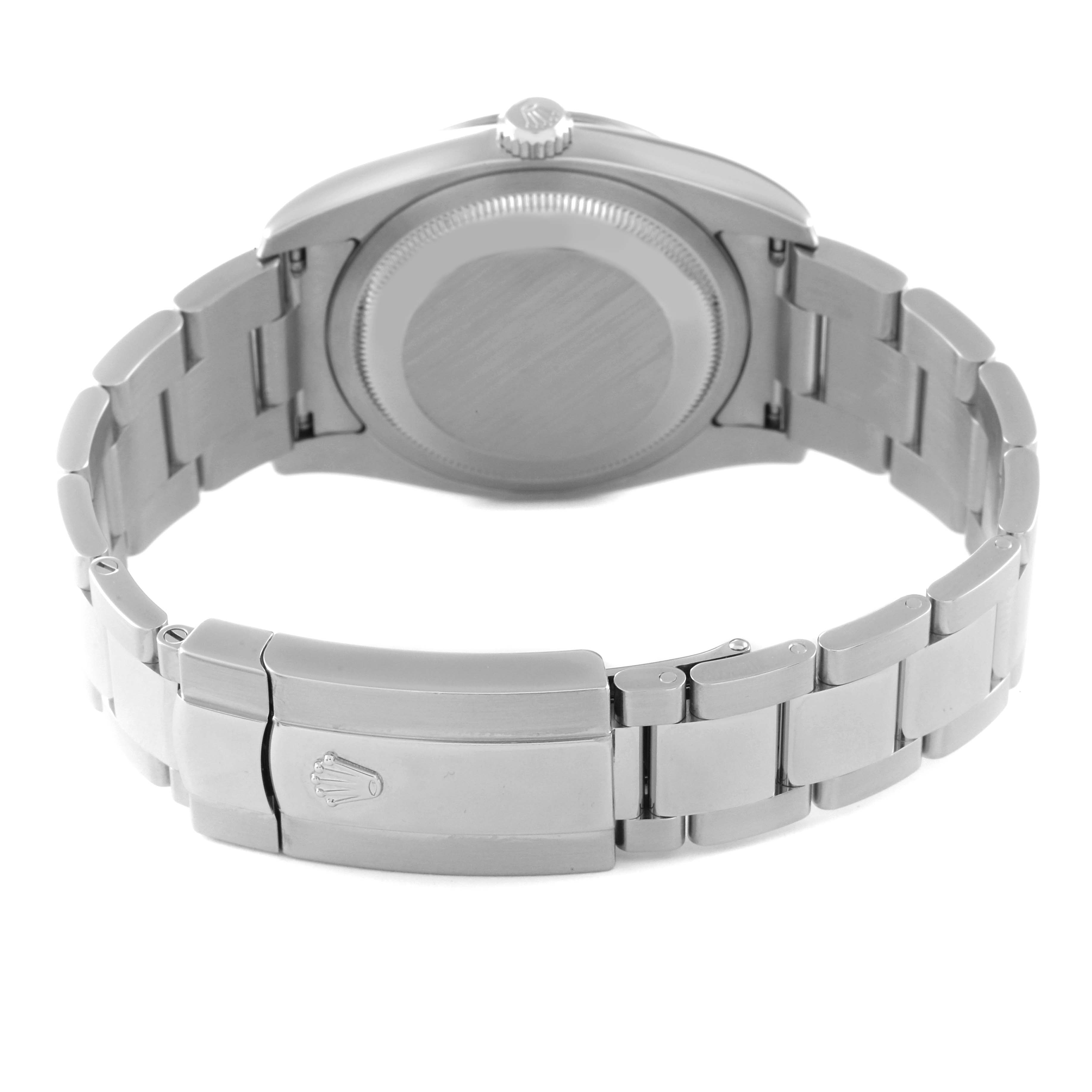 This image shows the back and bracelet clasp of a Rolex Turn-o-Graph 116264 Men
s Stainless Steel White Dial 116264 Men
s Stainless Steel White Dial watch from a rear angle.