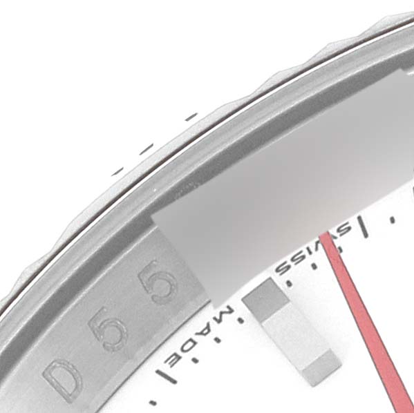 This image shows a close-up of the Turn-o-Graph model by Rolex, focusing on the bezel and part of the dial.