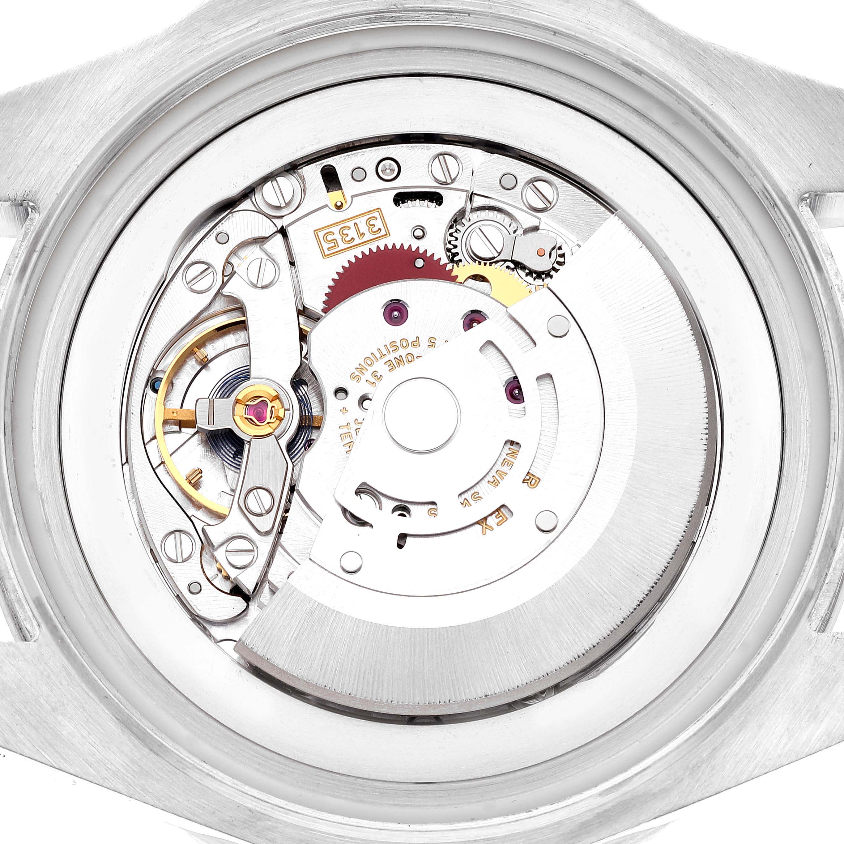 This image shows the inner mechanism of a Rolex Sea-Dweller 116660 Men's Stainless Steel Black Dial 116660 Men's Stainless Steel Black Dial watch, viewed from the back.