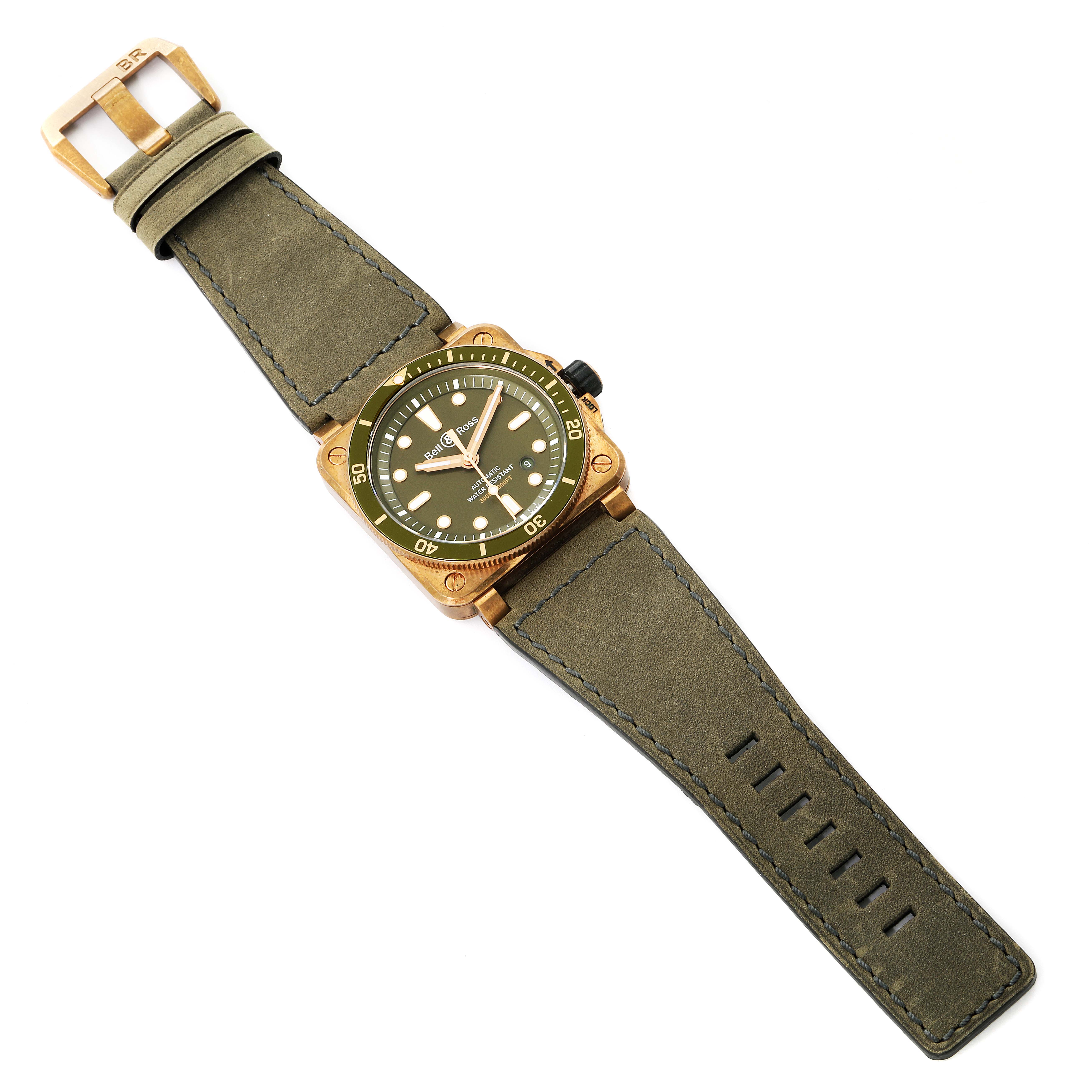 bell & ross diver green bronze