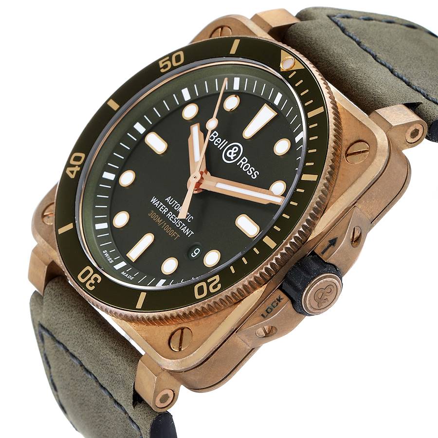 bell & ross diver green bronze