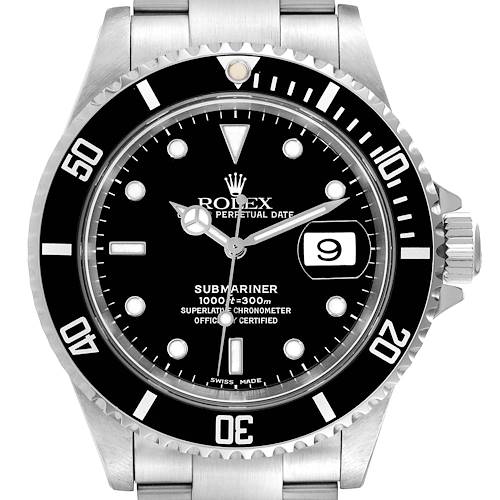 Photo of Rolex Submariner Date Black Dial Steel Mens Watch 16610