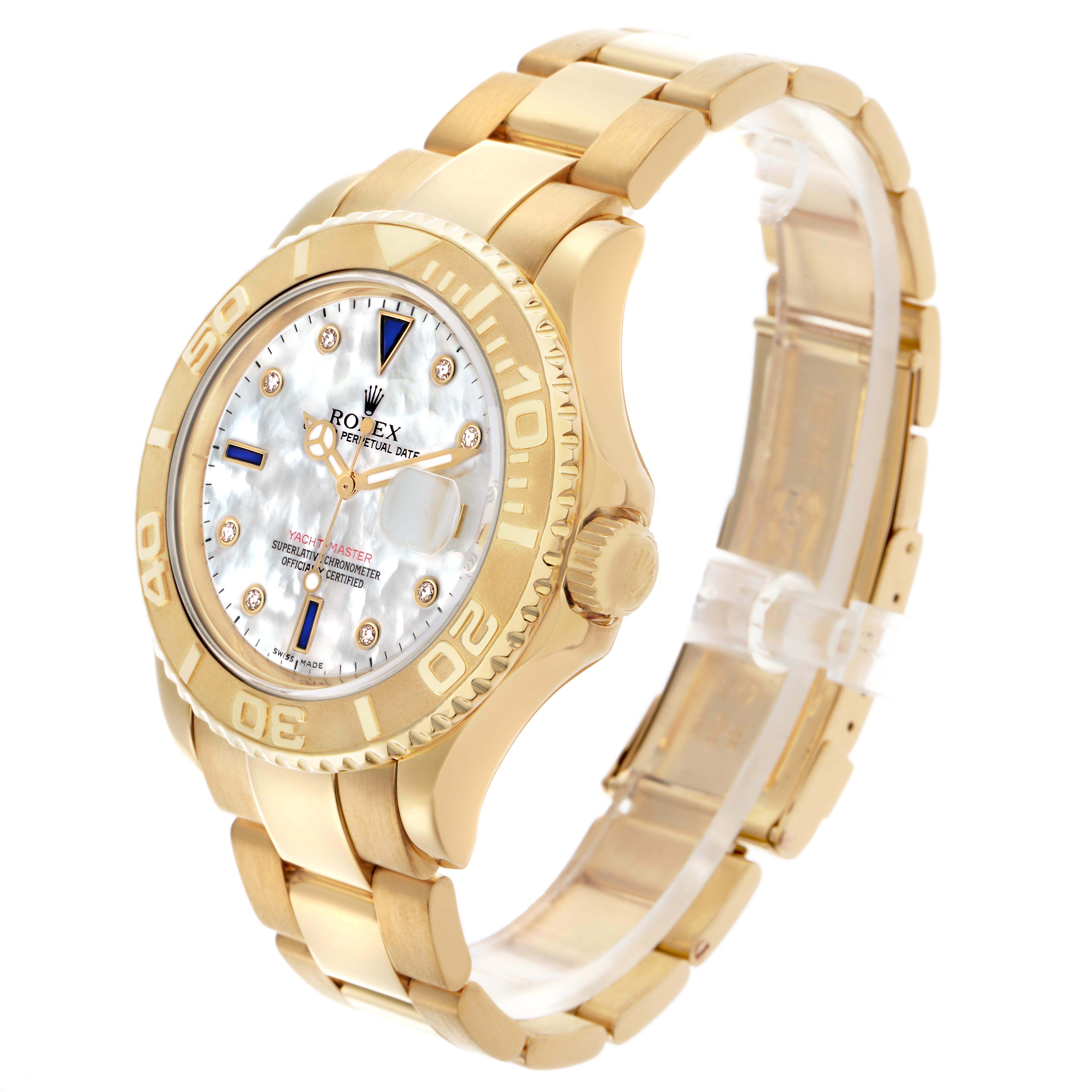 The Rolex Turn-o-Graph watch is shown at a three-quarter angle, displaying the face, bezel, crown, and part of the bracelet.