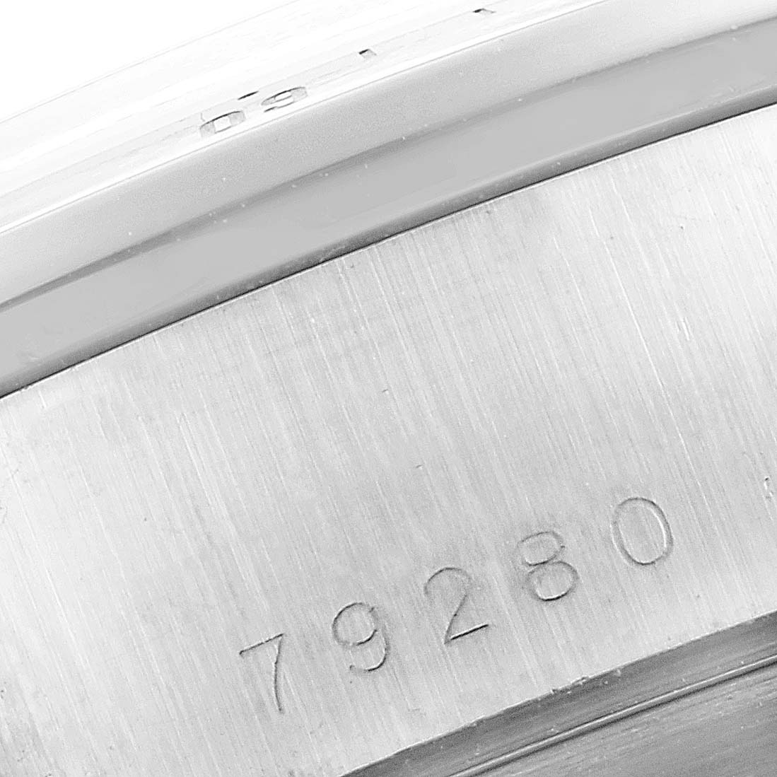 The image shows a close-up of the case back edge, including the model number, of a Tudor Prince watch.