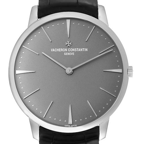 Photo of Vacheron Constantin Patrimony Grand Taille Platinum Mens Watch 81180 Box Papers