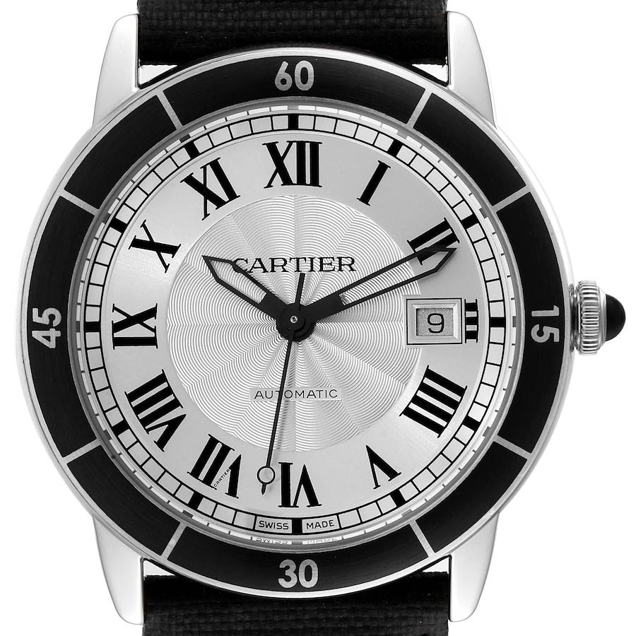 Cartier Croisiere Silver Dial Automatic Steel Mens Watch WSRN0002 Papers SwissWatchExpo