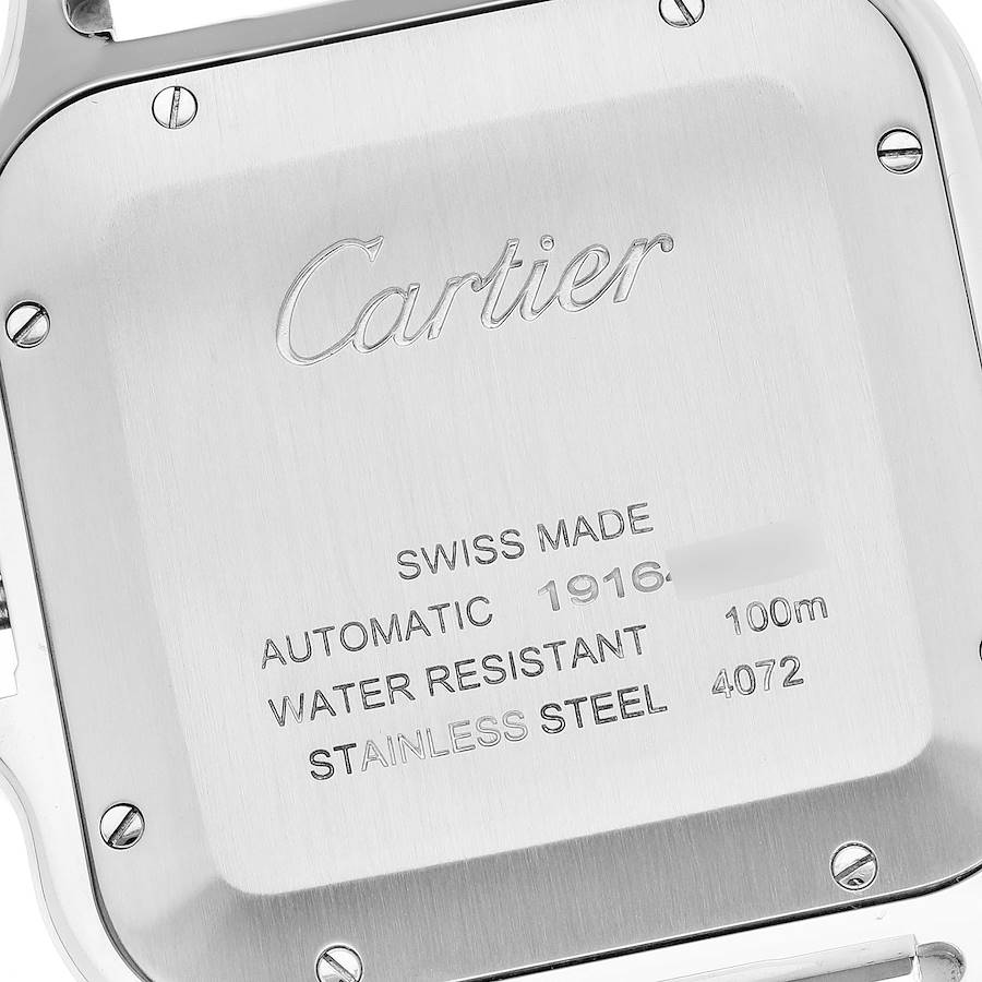 Cartier Santos Stainless Steel Blue Dial Mens Watch WSSA0030 Box Card ...