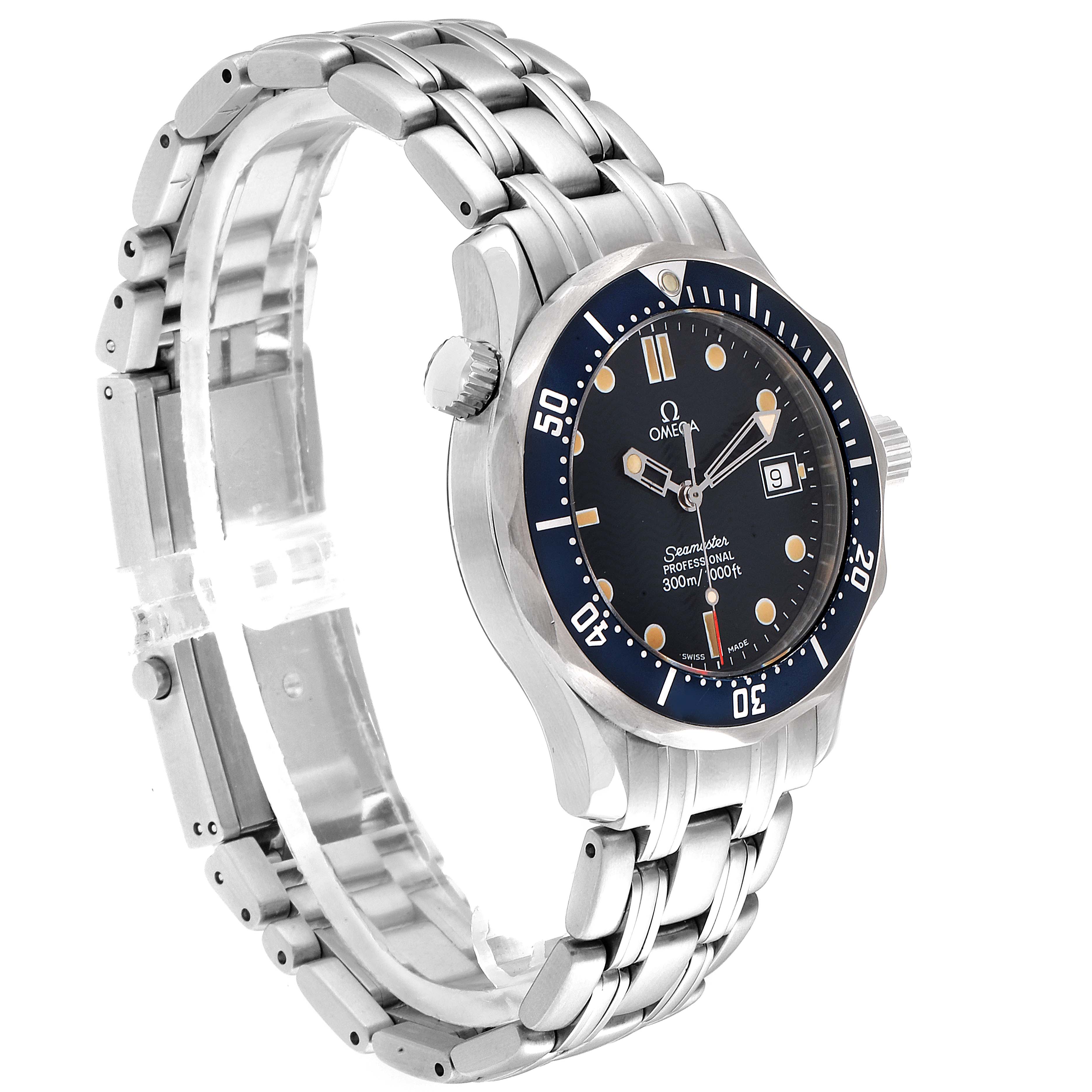 Omega Seamaster James Bond 36 Midsize Blue Wave Dial Watch 2561.80.00 ...