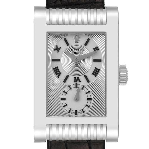 Photo of Rolex Cellini Prince White Gold Silver Dial Mens Watch 5441 Box Card