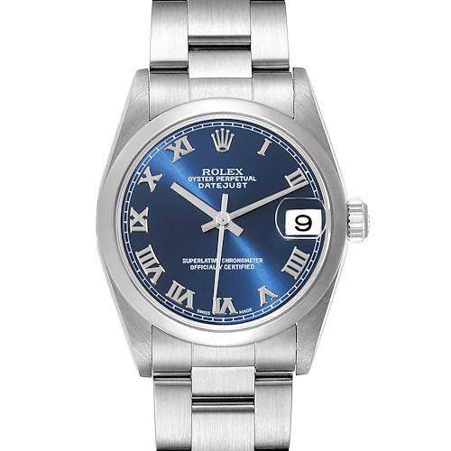 Photo of Rolex Datejust 31 Midsize Blue Dial Steel Ladies Watch 78240 Box Papers