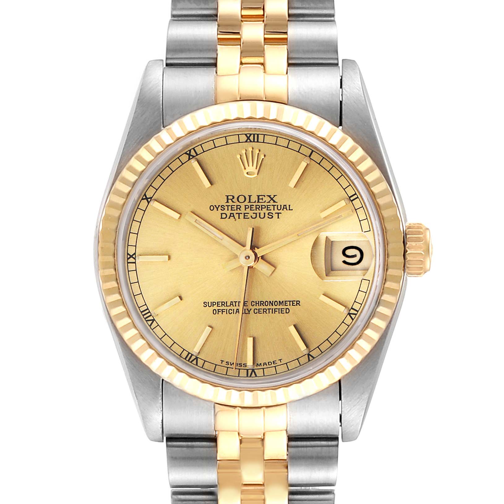 Rolex Datejust Midsize 31 Steel Yellow Gold Ladies Watch 68273 Box ...