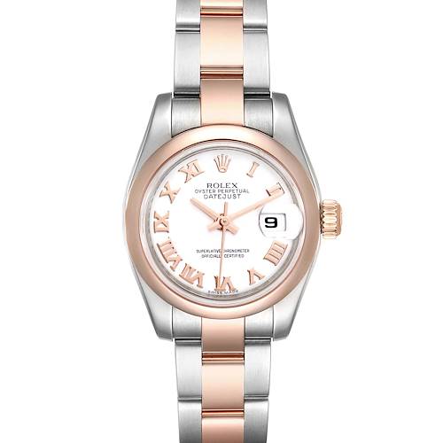 Photo of Rolex Datejust Steel Rose Gold White Dial Ladies Watch 179161
